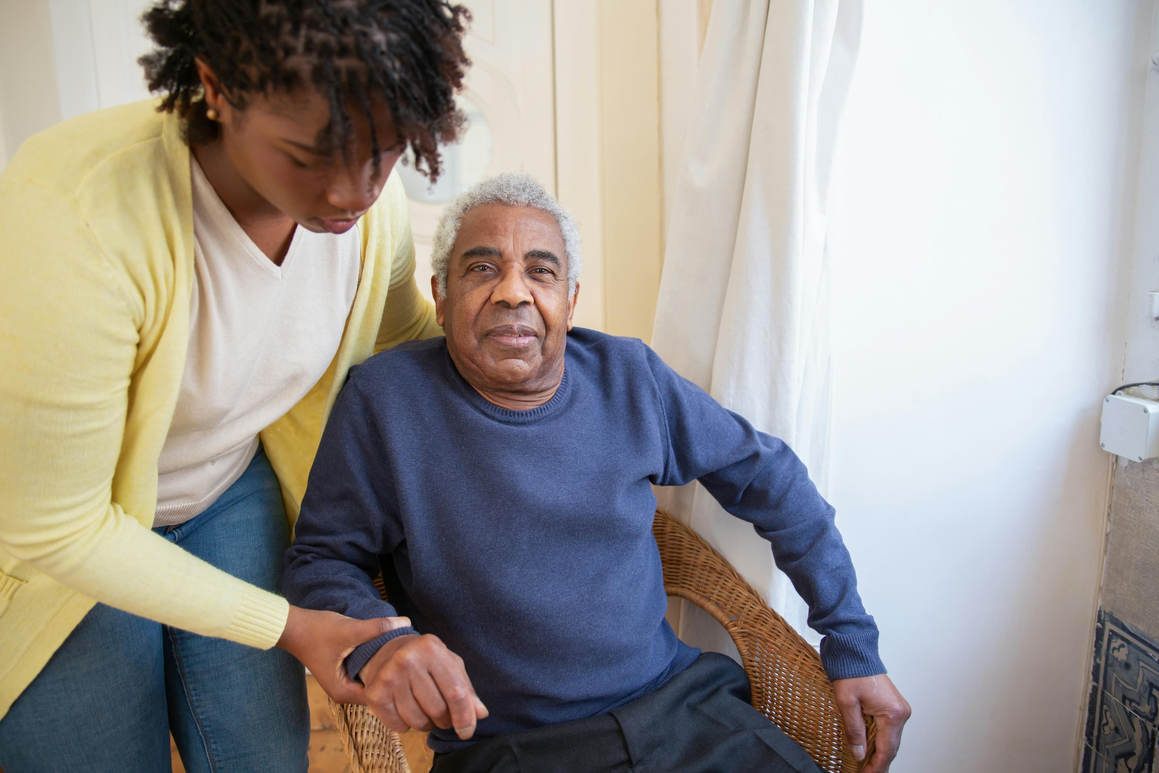 Careplus caregiver supporting a senior at home in Manchester, CT